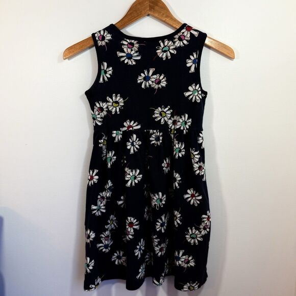 Hanna Andersson Floral Play Dress Girls Sz 8 Pockets Navy Sleeveless - Picture 2 of 12